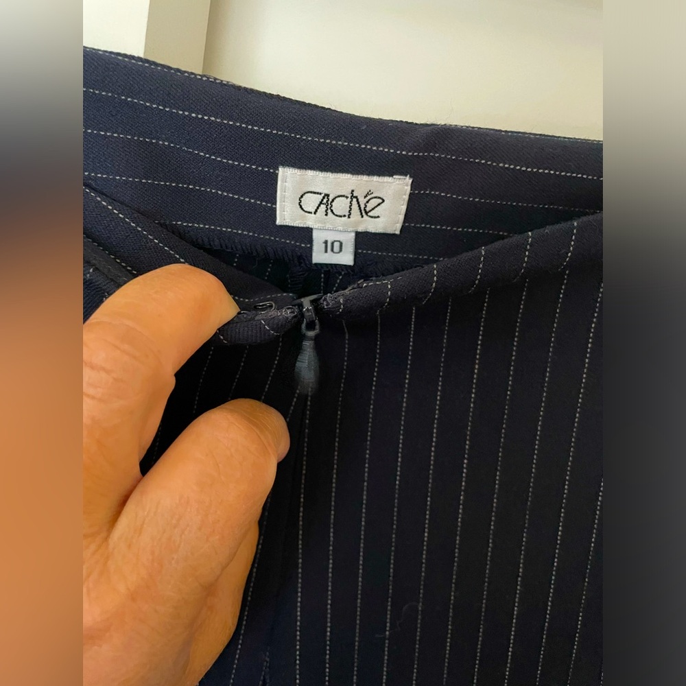 Cache PinStriped Navy Blue Slacks - Picture 3 of 3